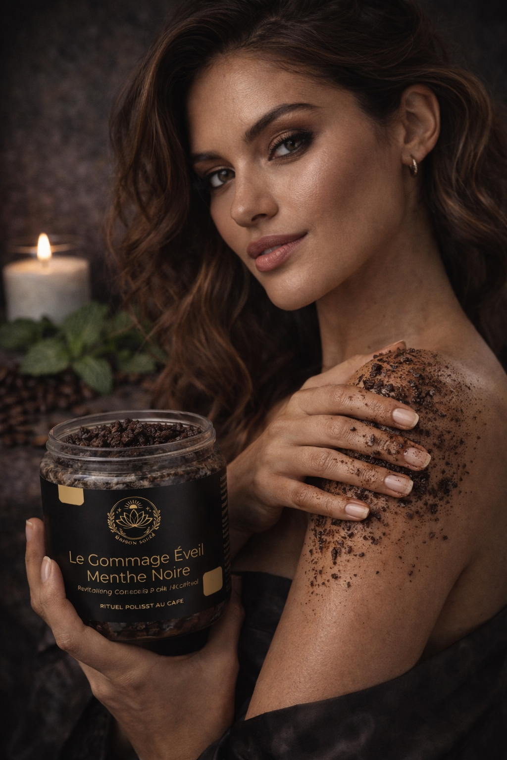 Le Gommage Éveil Menthe Noire - Revitalizing Coffee Polishing Ritual