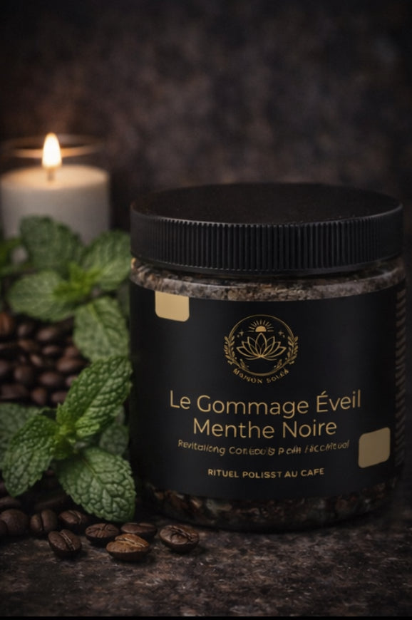 Le Gommage Éveil Menthe Noire - Revitalizing Coffee Polishing Ritual